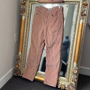 Everlane Stretch High Rise The Cheeky Straight Corduroy Pants Size 29 Tan